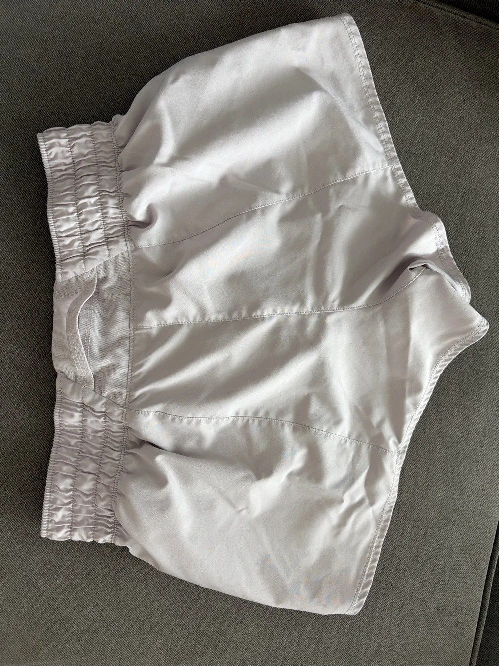 Nike White Athletic Smocked-Waist Shorts
